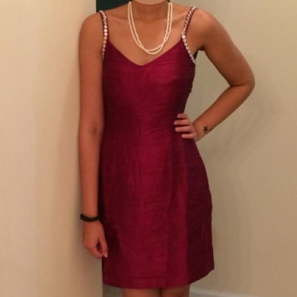 Raw Silk Cocktail Dress